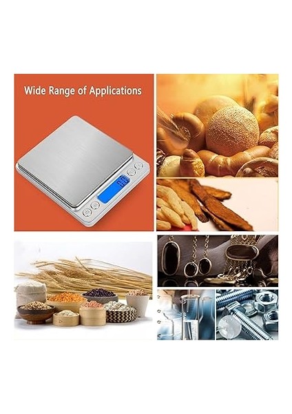 Dijital Mutfak Terazisi 3 kg 0.1 G Hassasiyet Metal Platformlu Premium Terazi, Şık ve Dayanıklı Tasarım modelleri