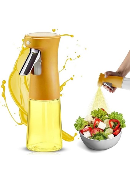 240ML Yağ Zeytinyağı Püskürtücü, Airfryer Sprey Şişesi, Cam Yağ Spreyi, Hava Fritözü Için Yağlık, Barbekü, Salata, Pişirme, Izgara Mutfak Aletleri, Yağdanlık (Sarı)