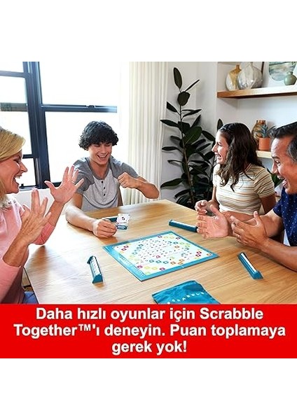 Games Scrabble Scrabble Kutu Oyunu, Aile Boyu Sevilen ve Iki Şekilde Oynanabilen Klasik Kelime Oyunu, 2-4 Oyuncu, Türkçe Versiyon HXV98 fiyatları