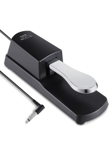 DSP-001 Sustain Pedal, Klavye, Piyano, Sustain Pedal, Dijital Piyano, Mıdı Klavye Için, Elektronik ve Polarite Şalterli Evrensel Amortisör Ayak Pedalı