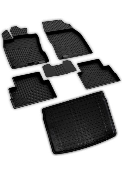 Autoaccessories Nissan Qashqai ile Uyumlu 4d Paspas ve Visia Alt 3D Bagaj Havuzu 2014 2021