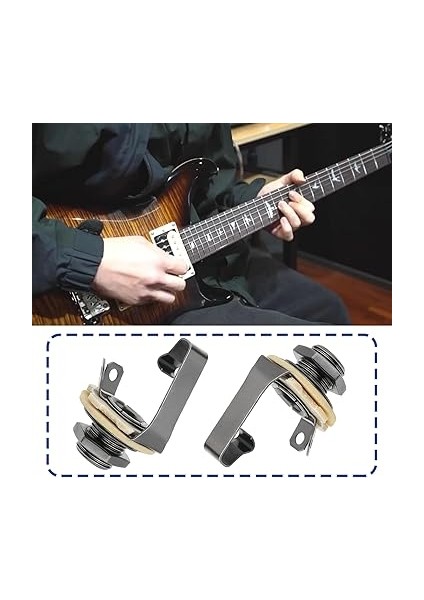 Lord Of The Tools 2 Adet Gitar Giriş Jakı 6.5mm Jack Mono Paneli Dağı Priz 1/4 Inç Kadın Gitar Giriş Jakı Gitar Bas Hoparlörler Için M9X0.75 Siyah fiyatları