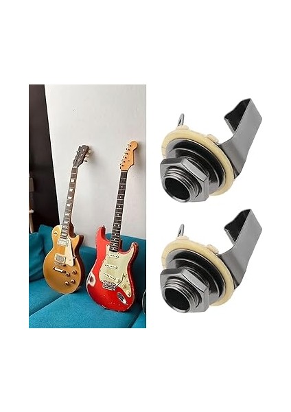 Lord Of The Tools 2 Adet Gitar Giriş Jakı 6.5mm Jack Mono Paneli Dağı Priz 1/4 Inç Kadın Gitar Giriş Jakı Gitar Bas Hoparlörler Için M9X0.75 Siyah modelleri