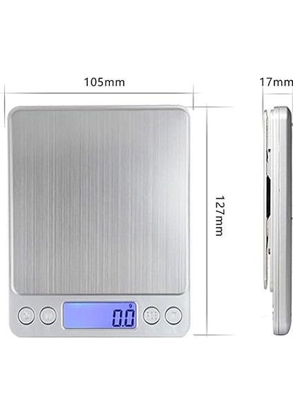 Dijital Mutfak Terazisi 3 kg 0.1 G Hassasiyet Metal Platformlu Premium Terazi, Şık ve Dayanıklı Tasarım indirimleri