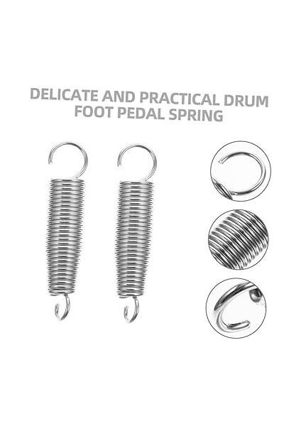 2ADET Metal Davul Pedalı Yayları Dayanıklı ve Esnek Tansiyon Yayları Davul Seti Aksesuarları Için Uygun Yüksek Performanslı indirimleri