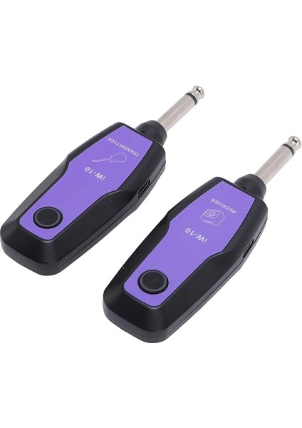 Kablosuz Gitar Sistemi, 4 Kanal Şarj Edilebilir Sesli Gitar Verici Alıcı Elektro Gitar Bas Ukulele Için 98FT Mesafeye Kadar, 8 Saatlik Pil Ömrü