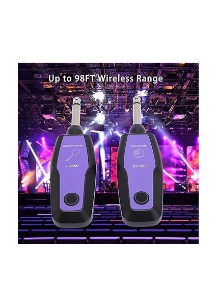 Kablosuz Gitar Sistemi, 4 Kanal Şarj Edilebilir Sesli Gitar Verici Alıcı Elektro Gitar Bas Ukulele Için 98FT Mesafeye Kadar, 8 Saatlik Pil Ömrü fiyatları