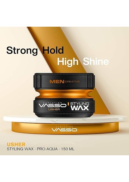 Parlaklık Kazandıran Wax | Tüm Saç Tipleri | Doğal Tutuş ve Doğal Parlaklık | Aqua Usher 150 ml indirimleri