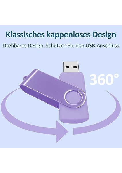 USB Stick 16 GB 5 Adet High Speed USB 3.0 Bellek Çubuğu Çok Renkli Rotate Metal Memory Stick 5'li Paket modelleri