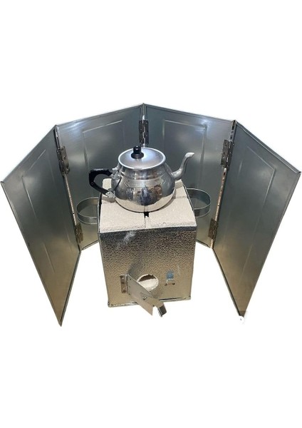 Rüzgarlık, Rüzgar Kesici 25X40CM 4 Kanatlı, Piknik Tüpü, Kamp Ocağı, Taş Ocak, Mangal indirimleri