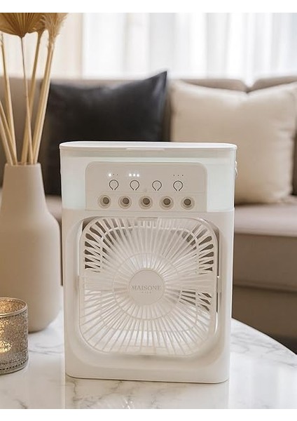 Taşınabilir Mini Masaüstü Vantilatör | Sessiz Çalışma, 3 Kademeli Hız, Gece Lambalı fiyatları