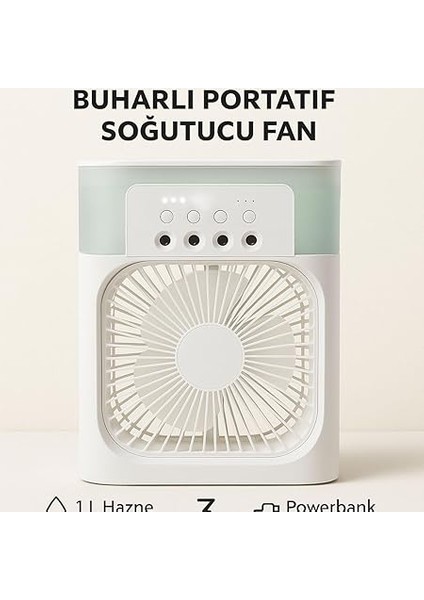 Taşınabilir Mini Masaüstü Vantilatör | Sessiz Çalışma, 3 Kademeli Hız, Gece Lambalı fırsatları