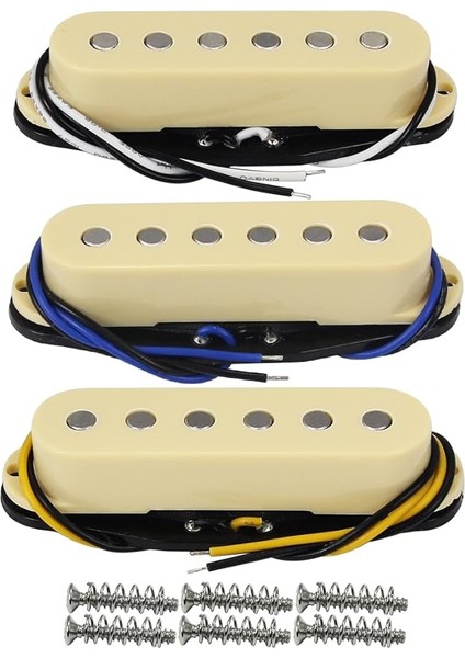 Alnico 5 St Pickup Tek Bobin Manyetikler Gitar Boyun/orta/köprü Pikap Krem St Sq Elektro Gitar