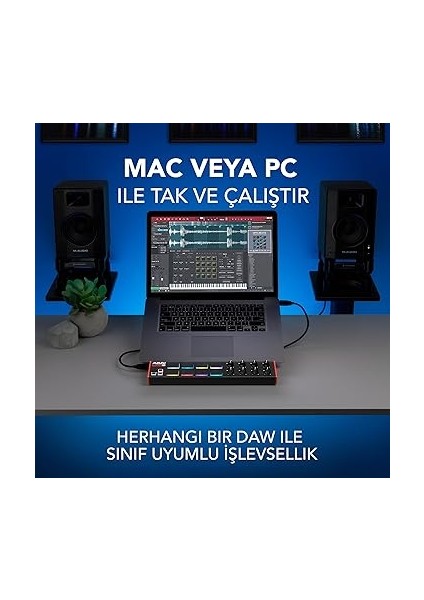 Professional Lpd8 - USB Mıdı Controller Mac ve Pc Için Duyarlı 8 Mpc Bateri Pedi, Atanabilir 8 Düğme ve Müzik Prodüksiyonu Yazılımı Dahil indirimleri