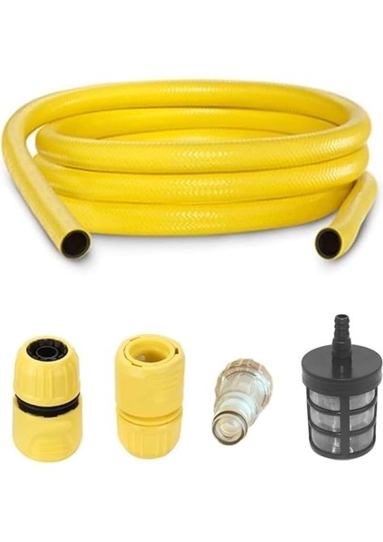 Kavrama ve Filtreli Hortumu, Basınçlı Yıkama Makinesi Karcher K2 K3 K4 K5 K6 K7 Kärcher Serisi ve Bosch Aqt Serisi Yüksek Basınçlı Araba Yıkama (5m)
