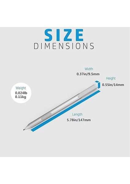 Aktif Dijital Kalem, Hp Elite X2 1012 G1 G2, Elitebook 1030 G2, Elitebook X360 1030 G2 - Gümüş 846410-001 Için Uygundur modelleri