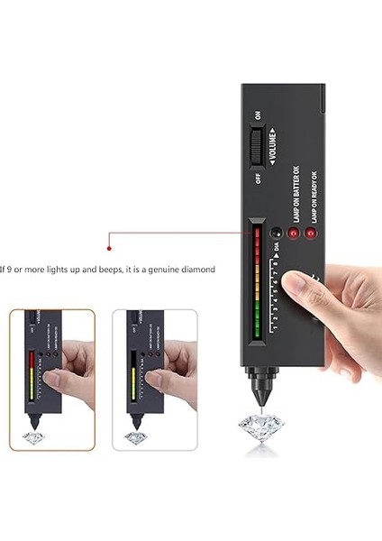 Tester - Diamond Selector Iı V2 | Elmas Dedektör Lambası | Değerli Taşlar Sertlik Test Aracı | Safir, Yakut, Acemi Uzman Için Taşınabilir Elektronik Elmas Test Kalemi fırsatları