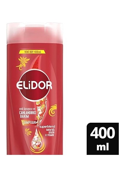 Superblend Saç Bakım Şampuanı Renk Koruyucu ve Canlandırıcı Bakım Badem Yağı Keratin E Vitamini 400 ml fiyatları