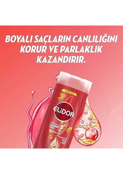 Superblend Saç Bakım Şampuanı Renk Koruyucu ve Canlandırıcı Bakım Badem Yağı Keratin E Vitamini 400 ml modelleri