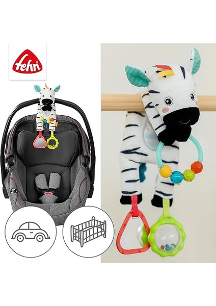 Toys Bebek Fasulye Torbası Zebra - Boncuk Halkalı Motor Becerileri Oyuncağı, Kavrama ve Hissetme Için Bebek Karyolası Oyuncağı - 0+ Aydan Itibaren fırsatları