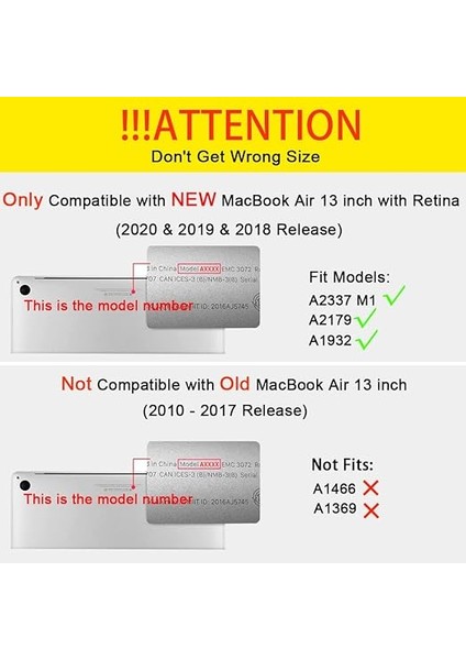 4'ü 1 Şunlarla Uyumludur MacBook Air 13 Inç (2020-2018) M1 A2337 A2179 A1932, [uv Baskı] Plastik Sert Kılıf Touch Id ile Mac Air 13.3 Retina Için Koruyucu Kılıf, X32-11 fiyatları
