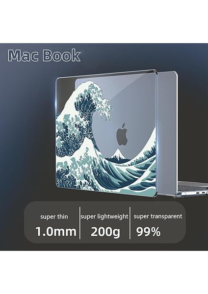 4'ü 1 Şunlarla Uyumludur MacBook Air 13 Inç (2020-2018) M1 A2337 A2179 A1932, [uv Baskı] Plastik Sert Kılıf Touch Id ile Mac Air 13.3 Retina Için Koruyucu Kılıf, X32-11 fırsatları