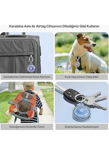 Için Su Geçirmez Ultra Şeffaf Görünümlü Silikon Kılıf ve Anahtarlık (4'lü Paket) fırsatları