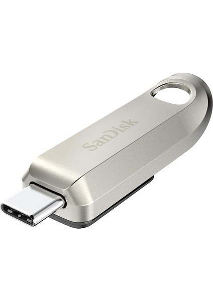 Ultra Luxe USB Tip C Sürücü 128 GB (Usb Tip C Flash Sürücü, Usb-3.2 Gen-1, Metal Tasarım, 400 Mb/s Okuma, Anahtarlık Halkası) Gümüş