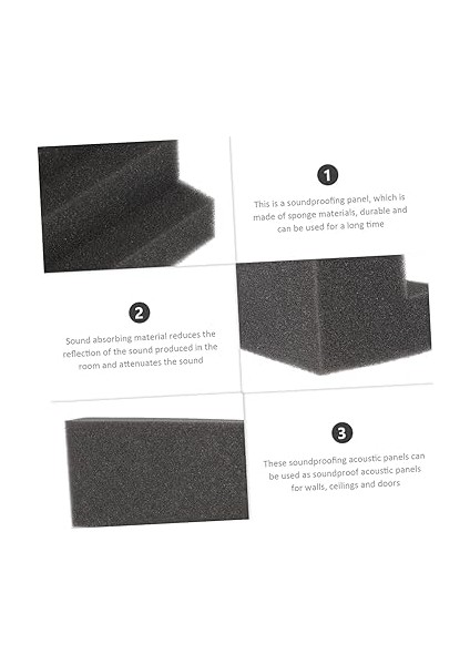 12 Düşük Frekanslı Ses Emici Pamuk Ses Izolasyon Süngeri Izolasyon Malzemeleri Ses Dolgusu Ses Emici Malzemeler Akustik Duvar Karoları Ses Emici Köpükler Ses Emici Panel Black modelleri