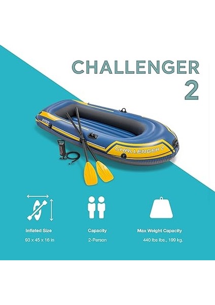 Challenger 2 Şişme Bot, Mavi/sarı, 236 x 114 x 41 Cm, 1 Adet fiyatları
