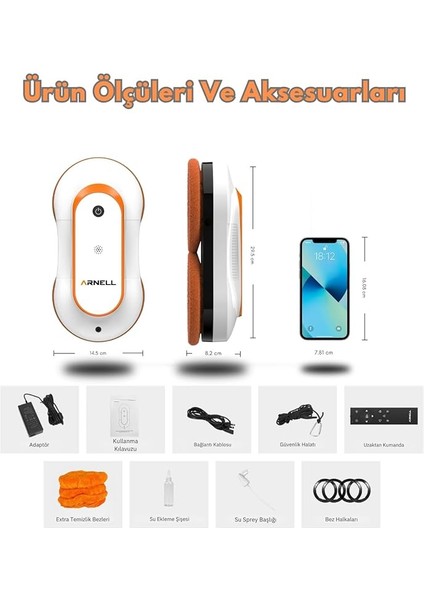 Cam Silme Robotu Cambaz Aktive Akıllı Cam Temizleme Robotu WCR-2310Y fırsatları