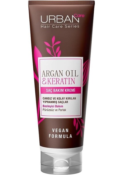 Care Argan Yağı & Keratin Kolay Kırılan Yıpranmış Saçlara Özel Saç Bakım Kremi 250ML- Vegan