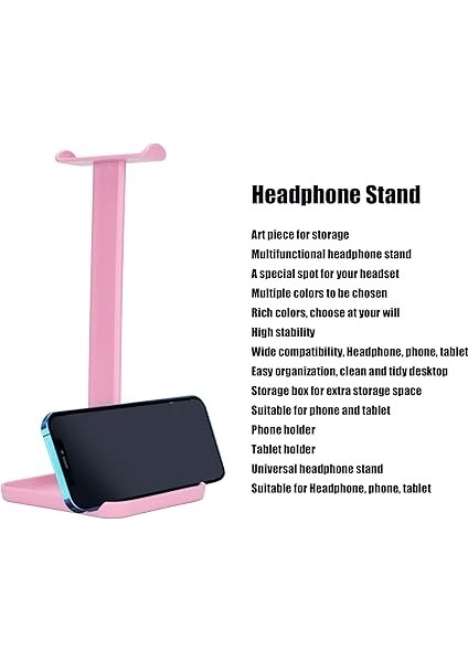 Kulaklık Standı, Sağlam Çok Fonksiyonlu Güvenli Kararlı Parlak Renkli Alüminyum Kulaklık Tutucu, Ev Ofis Için Abs Kulaklık Standı () fiyatları