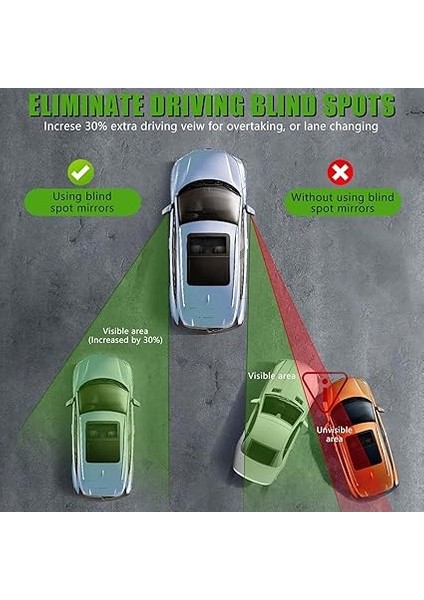 2" Kör Nokta Aynası - Hd Yuvarlak Dışbükey Ayarlanabilir Araç Yan Dikiz Aynası | Geniş Açı Görüş - Araba, Suv, Kamyon, Motosiklet ve Atv Için 2'li Set fiyatları