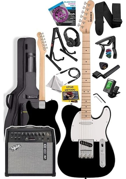 TLX-50WB-50AMP Tele Kasa Maple Klavye 2 Single-Coil 50W Amfili Elektro Gitar fiyatları