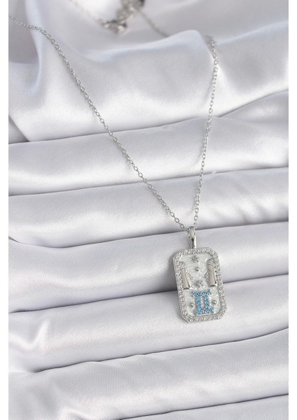 Bfs 316L Çelik Gümüş Renk Zincir Ikizler Burcu Zirkon Taşlı Kadın Kolye fiyatları