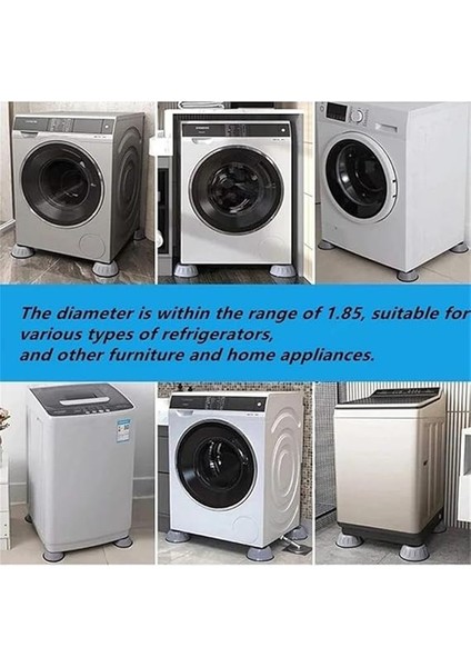 Gürültü Engelleyici ve Kaymaz Titreşim Önleyici Kauçuk Ayak Pedleri Çamaşır Makinesi Stoper 4'lü Set modelleri