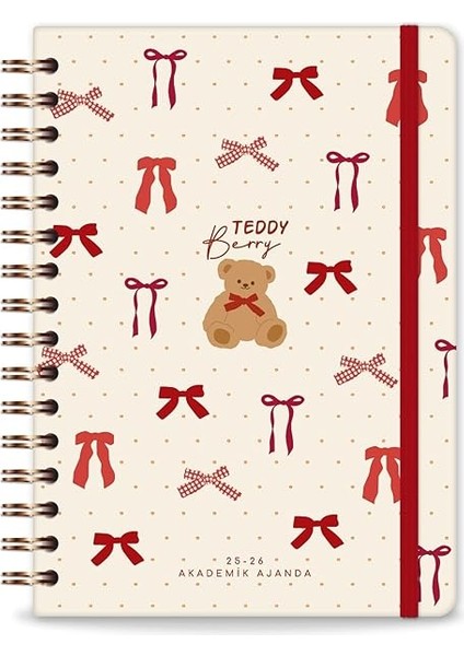 A5 Spiralli 16 Aylık Akademik Ajanda - Ayıcık modelleri