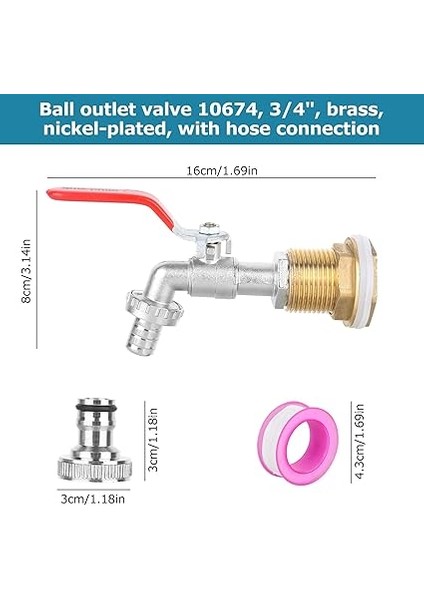 Küre Çıkış Musluğu 3/4 Inç Küre Çıkış Vanası Pirinç Musluk Yağmur Varili Için Filtre Tapalı Evrensel Donmaya Dayanıklı Bahçe Musluğu Küresel Çıkış Vanası (Kırmızı) indirimleri