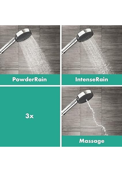 Pulsify Select S Duş Seti, Hortumlu ve Tutuculu Duş Başlığı, 3 Püskürtme Türüne Sahip Duş Başlığı, Krom fırsatları