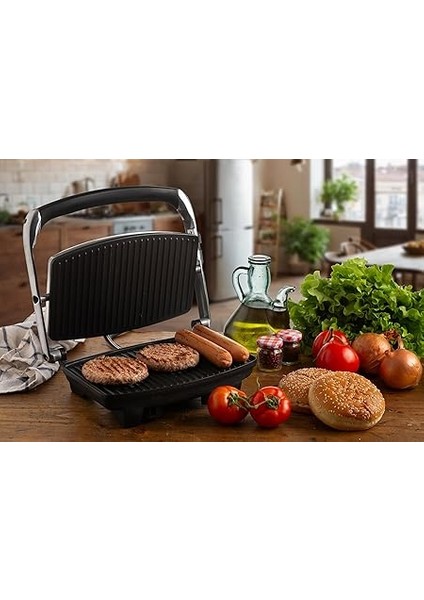 Izgara ve Tost Makinesi 1911/10 - Grill Toast Machine, 1000 Watt, Yapışmaz Çizgili Plaka fırsatları