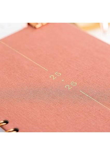 A5 Spiralli Keten 16 Aylık Akademik Ajanda - Pembe fiyatları