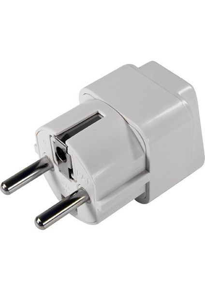 Evrensel Türkiye Priz Çevirici Adaptör Seyahat Fişi Adaptörü, Türk Erkek Fişli, Universal, Beyaz