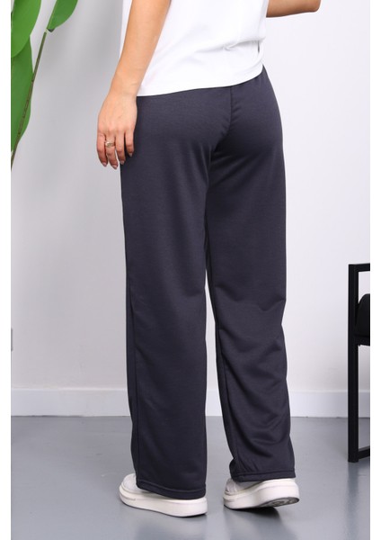 Füme Bel Lastikli İki İplik Palazzo Eşofman Alt fırsatları