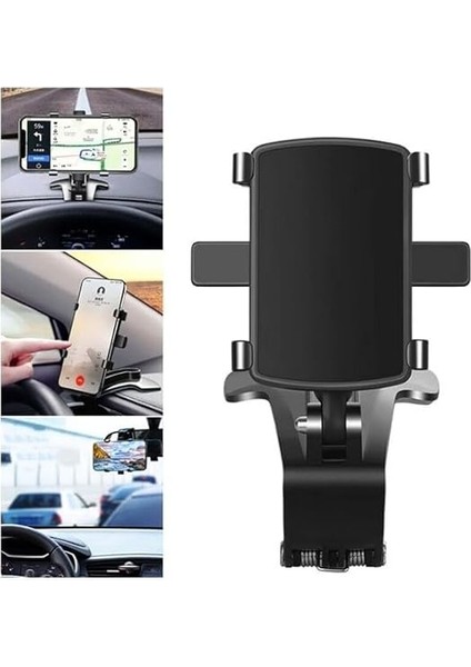 Dönerli Mouth Oto-Araç Torpido Uzeri Telefon Tutucu Akrobat Siyah modelleri
