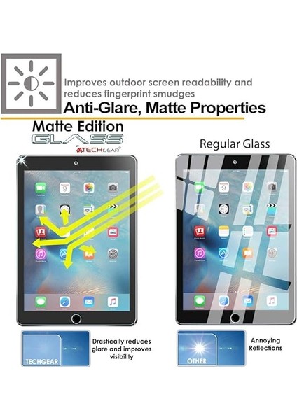 Mat Koruyucu Folyo iPad Pro 12.9 (2017/2015) ile Uyumlu, Matte Parlama Önleyici Koruyucu Folyo, iPad Pro 12,9 Inç (1. ve 2. Nesil) ile Uyumlu Cam Ekran Koruyucu Folyo modelleri