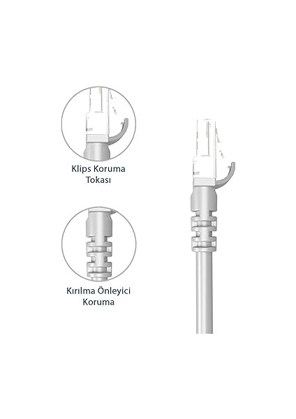 15 Metre Cat6 Network-Ağ-Ethernet Kablosu Gri fiyatları