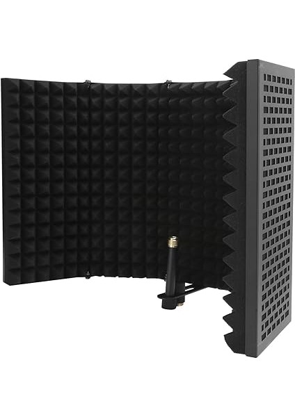 Mikrofon Yalıtım Kalkanı, 5 Katlanabilir Yalıtım Katmanları Yüksek Yoğunluklu Eva Ses Yalıtımı Ses Yalıtımı Kapağı, Kaydı Için indirimleri