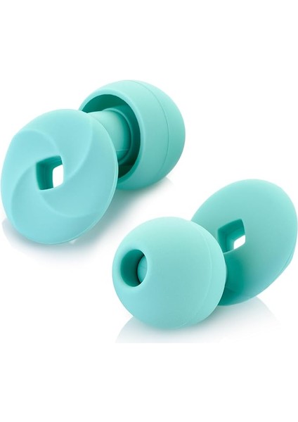 Için Kulak Tıkacı - Yumuşak, Tekrar Kullanılabilir Silikon Kulak Koruması, Snr 33 Db Gürültü Azaltma. Taşıma Kutusu ve Xs/s/m/l Boyutlarında Başlıklar ile (Turkuaz, Tek Beden)