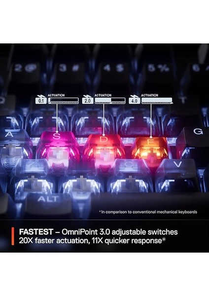 Apex Pro Mini Gen 3 Omnipoint 3.0 Hipermanyetik Switch Rgb Mekanik Kablolu Oyuncu Klavyesi (Uk) indirimleri
